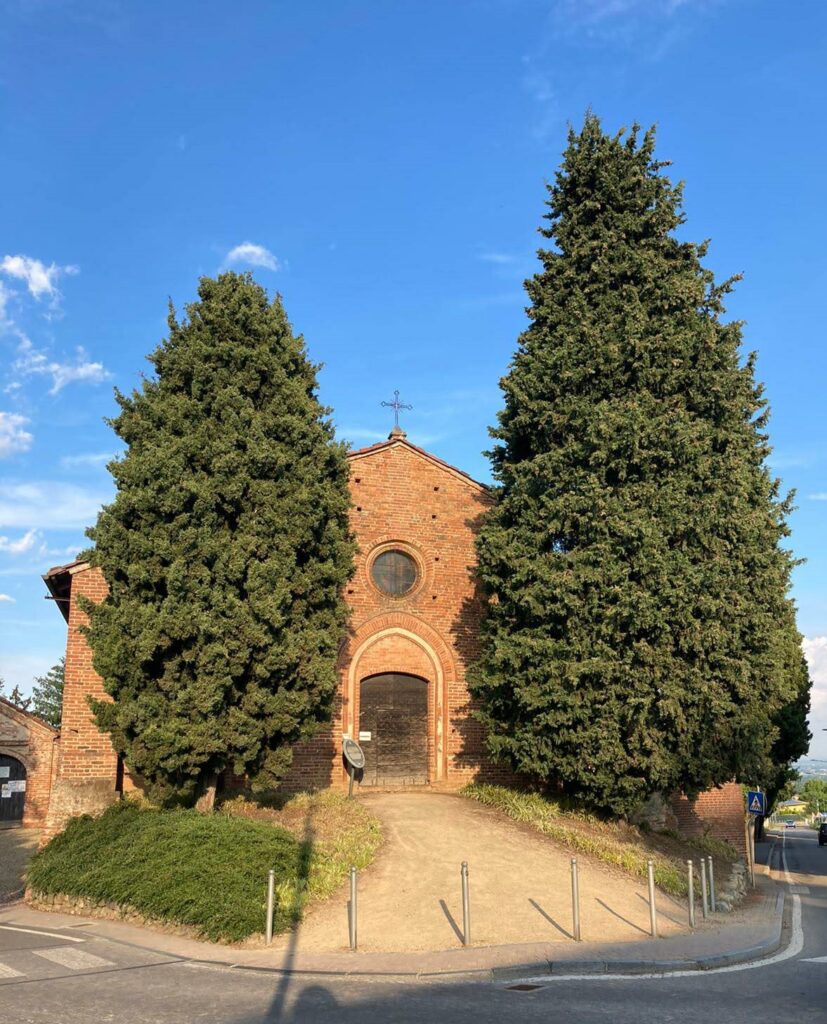 Gotico Piemonte pittura chiesa di San Sebastiano Pecetto Torinese