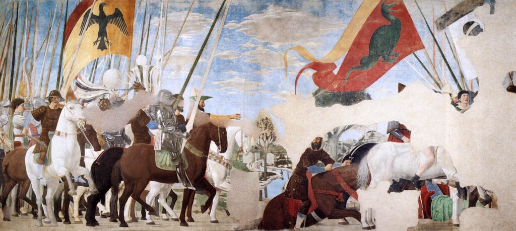 Storie della Croce Piero della Francesca Arezzo Costantino Massenzio